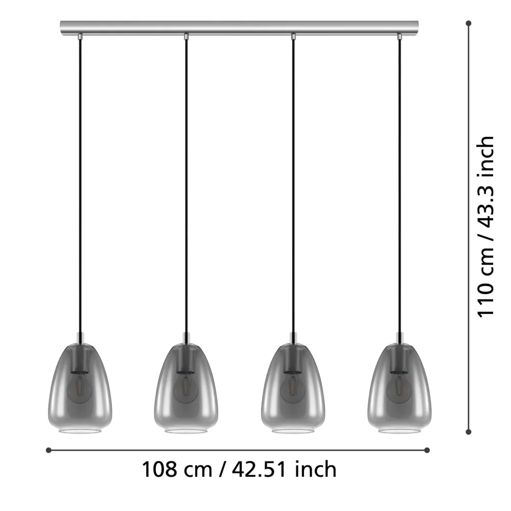Lampadari Moderni-Eglo alobrase lampadario moderno per tavolo soggiorno