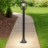 Lampioni Da Giardino-Eglo aloria lampione da giardino nero ip44 per esterni