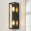 Applique Da Esterno-Eglo amezola applique da esterno rettangolare 2 luci ip44