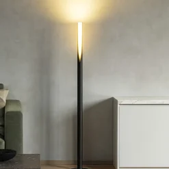 Lampade Da Terra-Eglo barbotto lampada da terra design moderna nero oro