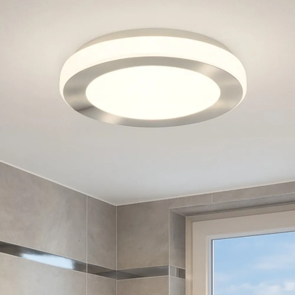 Plafoniere Bagno-Eglo capri plafoniera da bagno circolare led 3000k ip44