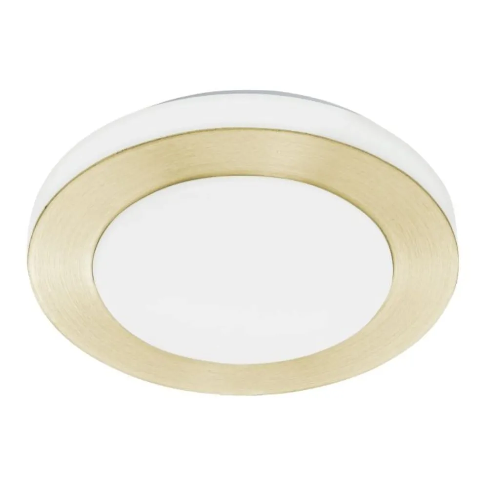 Plafoniere Bagno-Eglo capri plafoniera da bagno colore oro led 3000k ip44