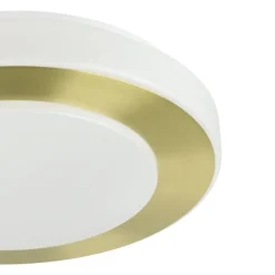 Plafoniere Bagno-Eglo capri plafoniera da bagno colore oro led 3000k ip44