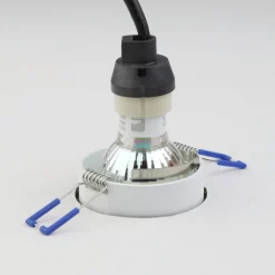 Faretti Da Incasso-Eglo carosso faretto da incasso a soffitto quadrato bianco nero