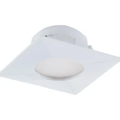 Faretti Da Incasso-Eglo faretto da incasso a soffitto led 6w 3000k quadrato bianco fp