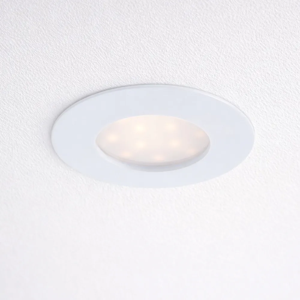 Faretti Da Incasso-Eglo faretto da incasso 6w 3000k bianco rotondo fp