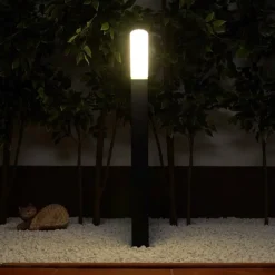 Lampioni Da Giardino-Eglo fiumicino lampione da giardino led 11w 3000k moderno nero
