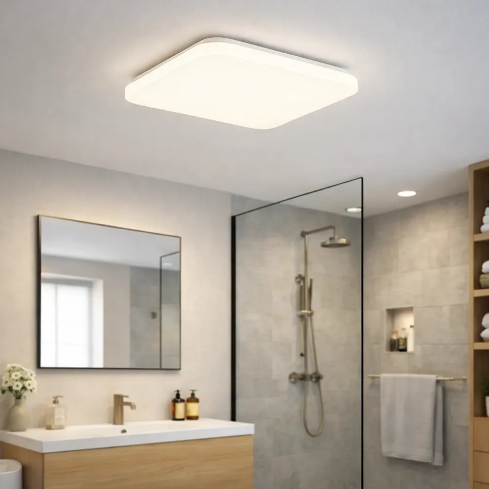 Plafoniere Bagno-Eglo frania plafoniera da bagno design minimal led 3000k ip44