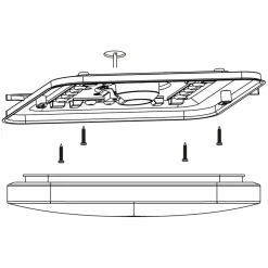 Plafoniere Moderne-Eglo frania plafoniera led 11w 3000k bianca effetto cristalli