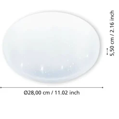 Plafoniere Bagno-Eglo frania s plafoniera da bagno moderna tonda led 3000k ip44