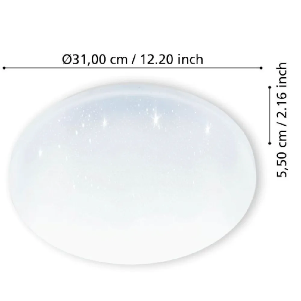 Plafoniere Bagno-Eglo frania s plafoniera da bagno effetto cristalli led 4000k ip44