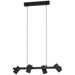 Lampadari Cucina-Eglo gatuela lampadario per cucina con faretti orientabili nero