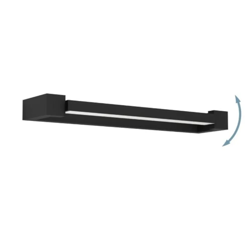 Applique Da Bagno-Eglo gemiliana applique da bagno ip44 orientabile per specchio moderno led 4000k