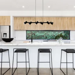 Lampadari Moderni-Eglo gutuela lampadario moderno luci orientabili nero per soggiorno