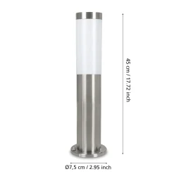Lampioni Da Giardino-Eglo helsink lampioncino da giardino cilindro acciaio inox