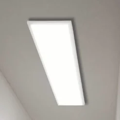 Plafoniere Moderne-Eglo herrora plafoniera led 120x30 bianca 32w controllo remoto app da 2700k a 6500k