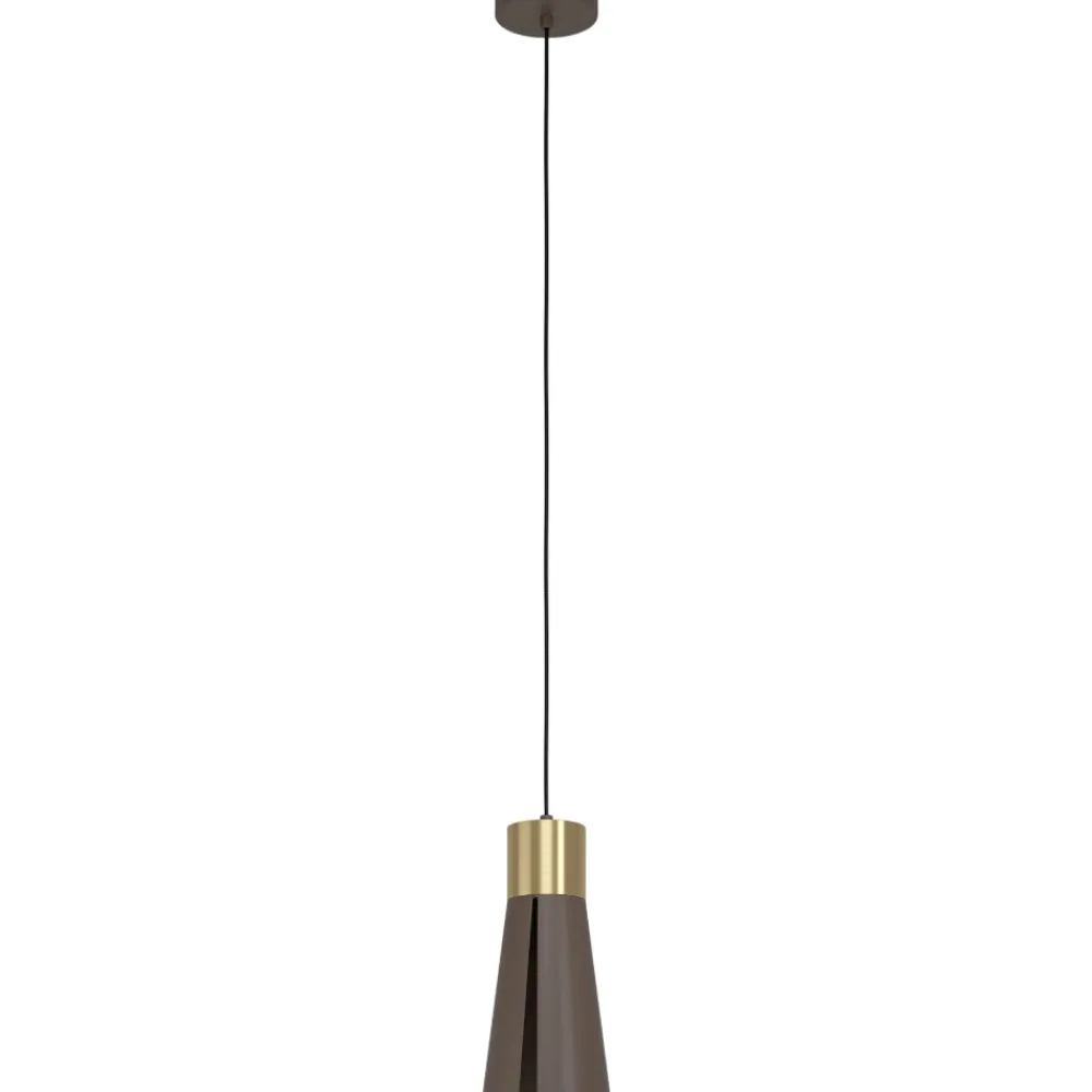 Lampade A Sospensione-Eglo lampada a sospensione per isola marrone oro fp