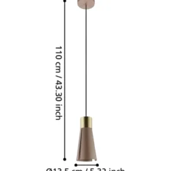 Lampade A Sospensione-Eglo lampada a sospensione per isola marrone oro fp