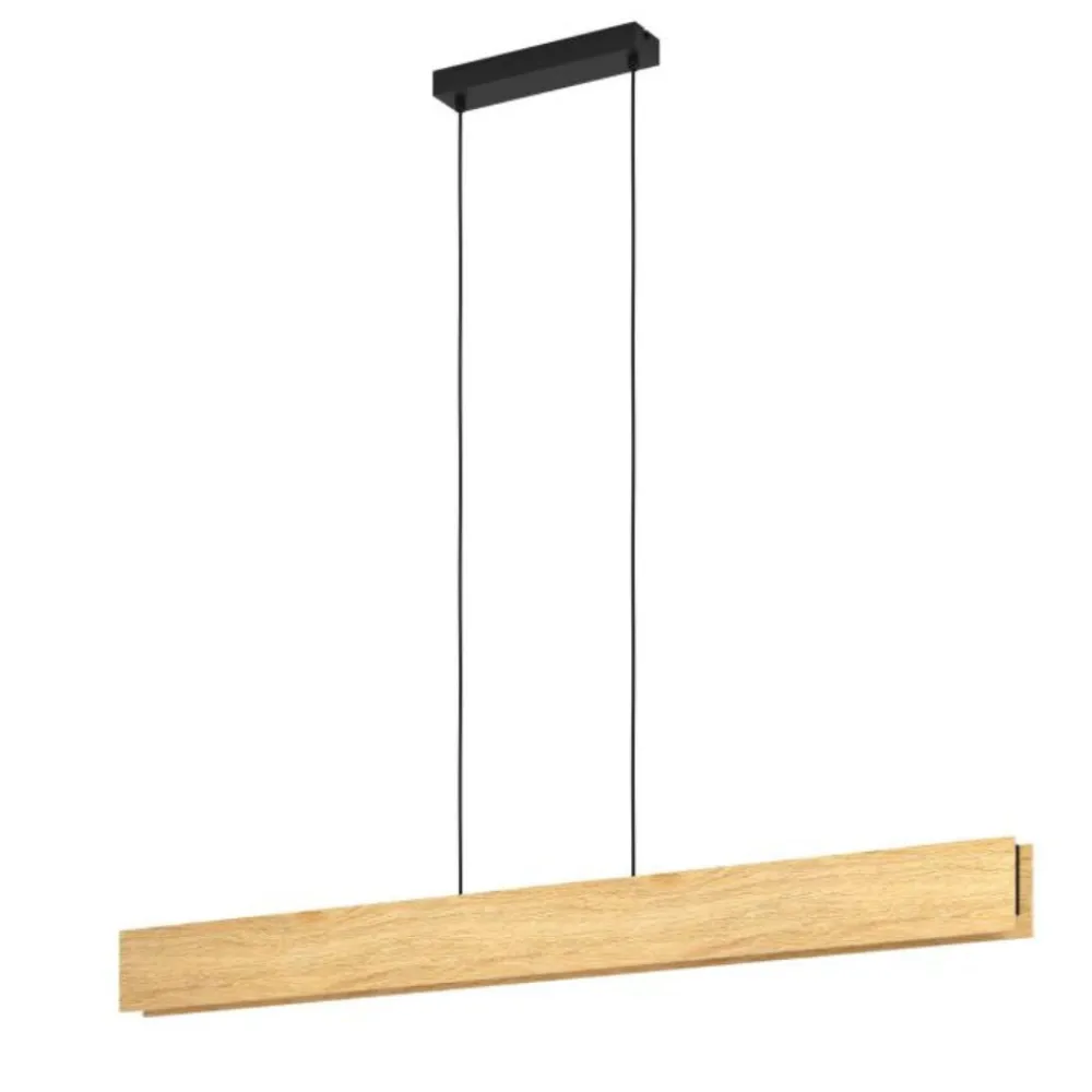 Lampadari Cucina-Eglo lampadario a barra per cucina in legno led rgb 2700k a 6500k controllo remoto app