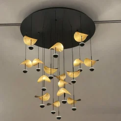 Lampadari Moderni-Eglo lampadario moderno dracera oro per soggiorno led 39w 3000k