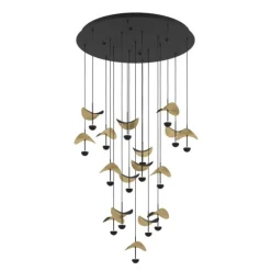 Lampadari Moderni-Eglo lampadario moderno dracera oro per soggiorno led 39w 3000k