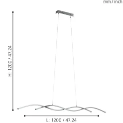 Lampadari Moderni-Eglo lampadario moderno per soggiorno led 28w 3000k lasana