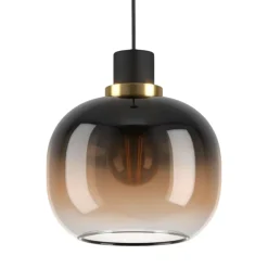 Lampadari Moderni-Eglo lampadario moderno vetri marrone per soggiorno oilella