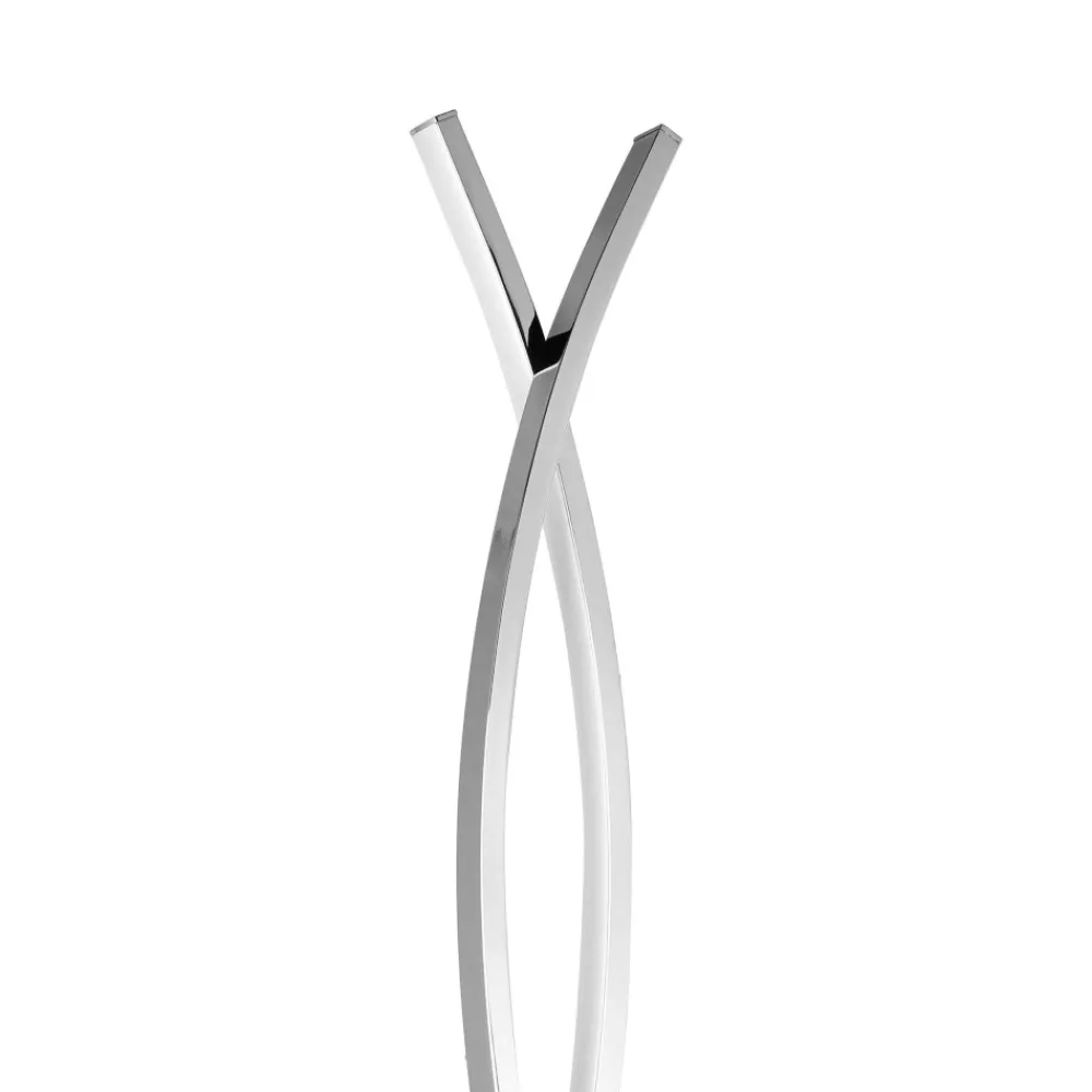 Lampade Da Terra-Eglo lasana lampada da terra intrecciata led 36w 3000k design moderna cromo