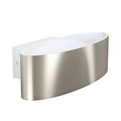 Applique Da Parete-Eglo maccacari applique led 10w 3000k ovale design moderna nickel