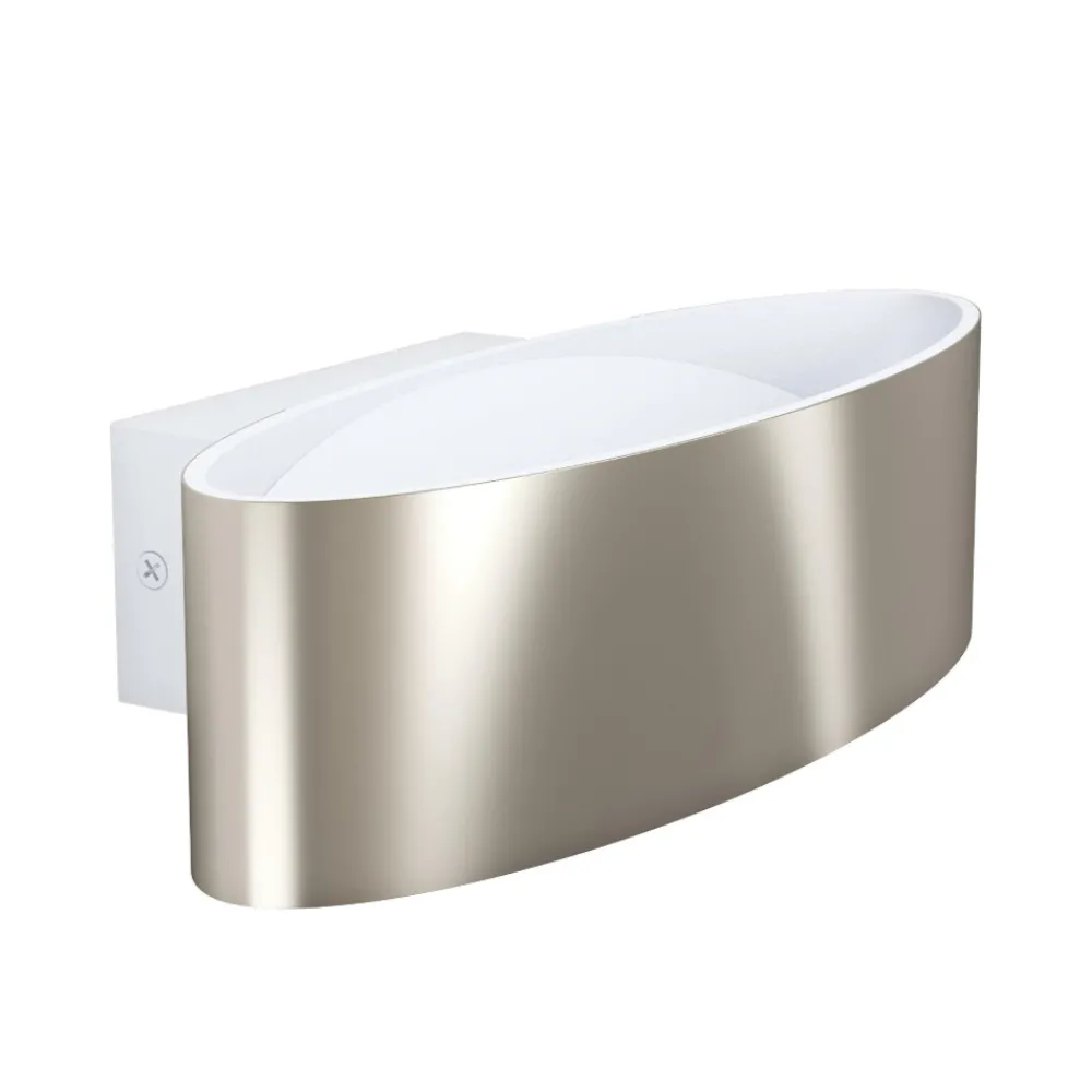 Applique Da Parete-Eglo maccacari applique led 10w 3000k ovale design moderna nickel