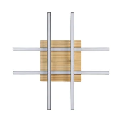 Plafoniere Moderne-Eglo marinello plafoniera led 26w 3000k in legno nera design moderna