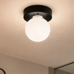 Plafoniere Bagno-Eglo mosiano plafoniera da bagno minimal con sfera led 3000k ip44