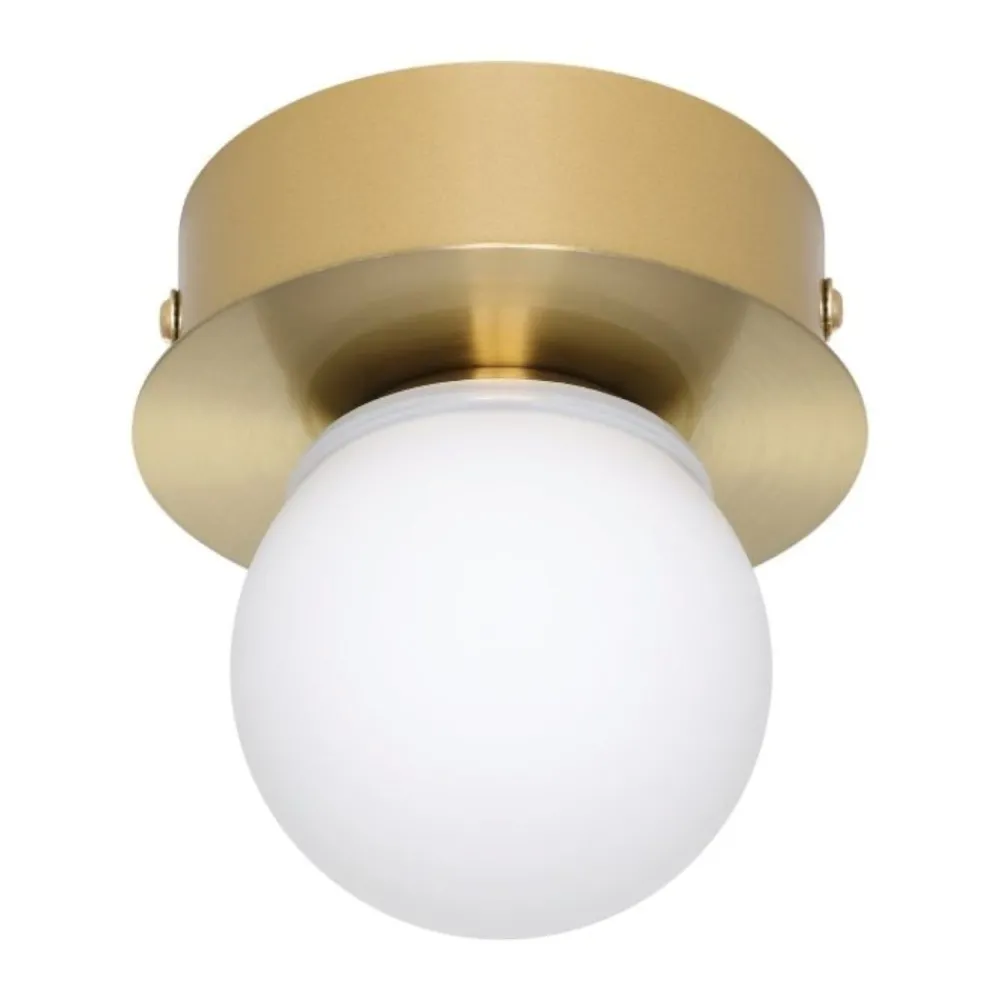 Plafoniere Bagno-Eglo mosiano plafoniera da bagno con sfera in vetro led 3000k ip44