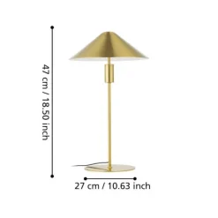 Lampade Da Tavolo-Eglo paraguay lampada da tavolo oro led dimmerabile 3000k