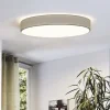 Plafoniere Moderne-Eglo pasteri plafoniera moderna tonda tessuto tortora 57 cm