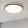 Plafoniere Bagno-Eglo pinetto plafoniera da bagno rotonda bianca e nera led 4000k ip44
