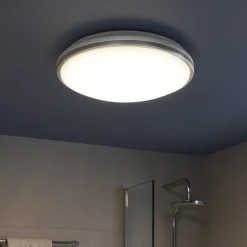 Plafoniere Bagno-Eglo pinetto plafoniera da bagno colore cromo led 4000k ip44