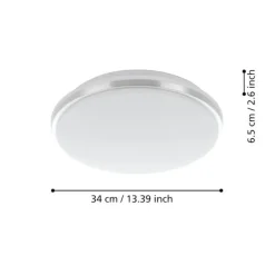 Plafoniere Bagno-Eglo pinetto plafoniera da bagno colore cromo led 4000k ip44