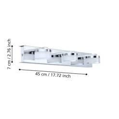 Applique Da Bagno-Eglo romendo applique per specchio da bagno moderno led 3000k ip44