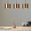Lampadari Moderni-Eglo saganto lampadario cilindri rame per tavolo soggiorno