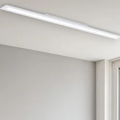 Plafoniere Moderne-Eglo salobrena plafoniera da cucina led 4000k rettangolare bianco