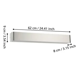 Applique Da Bagno-Eglo sania 5 applique da bagno rettangolare per specchio led 3000k ip44