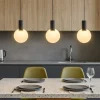 Lampadari Cucina-Eglo sarona lampadario per tavolo da cucina moderna nero oro