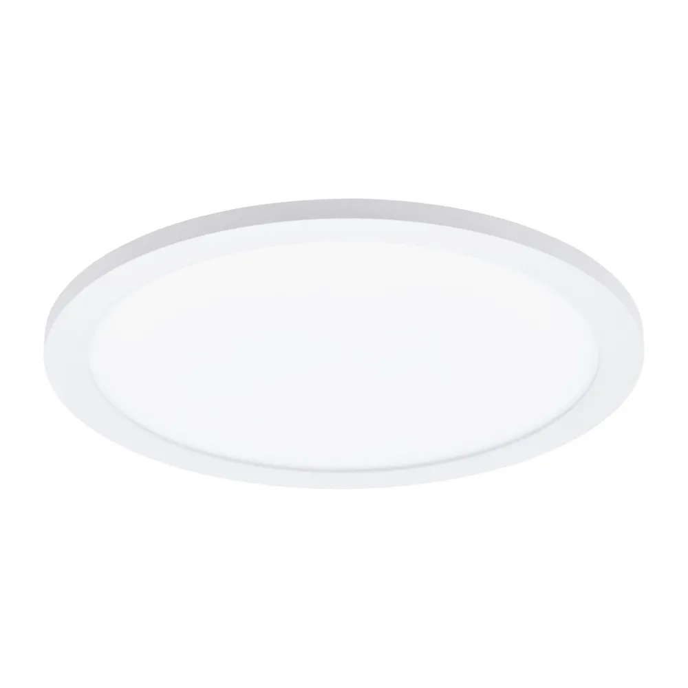 Plafoniere Moderne-Eglo sarsina plafoniera per cucina 30cm rotonda bianca 17w 4000k moderna