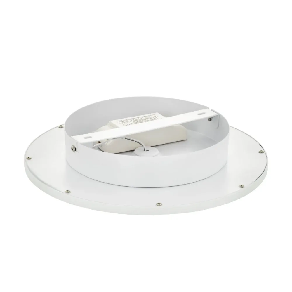 Plafoniere Moderne-Eglo sarsina plafoniera per cucina 30cm rotonda bianca 17w 4000k moderna
