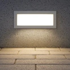 Segnapasso Led-Eglo segnapasso da incasso per esterno grigio fp