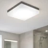 Plafoniere Bagno-Eglo sonella plafoniera antracite led 8w 3000k quadrata per esterno