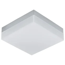 Plafoniere Da Esterno-Eglo sonella plafoniera da esterno quadrata led 8w 3000k bianca