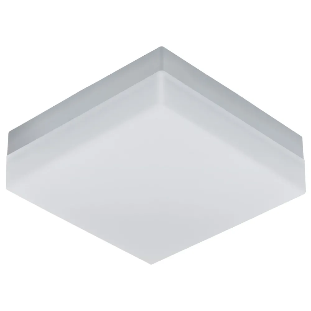 Plafoniere Da Esterno-Eglo sonella plafoniera da esterno quadrata led 8w 3000k bianca