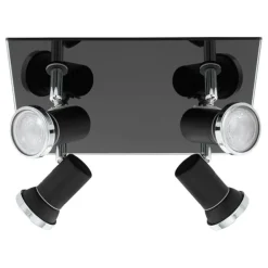 Plafoniere Bagno-Eglo tamara plafoniera da bagno moderno con 4 faretti gu10 3000k ip44